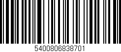 Código de barras (EAN, GTIN, SKU, ISBN): '5400806838701'