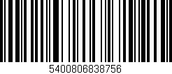Código de barras (EAN, GTIN, SKU, ISBN): '5400806838756'