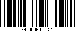 Código de barras (EAN, GTIN, SKU, ISBN): '5400806838831'