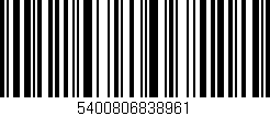 Código de barras (EAN, GTIN, SKU, ISBN): '5400806838961'
