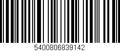 Código de barras (EAN, GTIN, SKU, ISBN): '5400806839142'