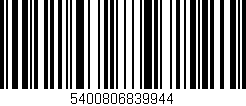 Código de barras (EAN, GTIN, SKU, ISBN): '5400806839944'