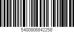 Código de barras (EAN, GTIN, SKU, ISBN): '5400806842258'