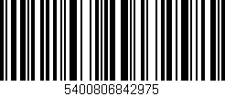 Código de barras (EAN, GTIN, SKU, ISBN): '5400806842975'