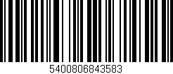 Código de barras (EAN, GTIN, SKU, ISBN): '5400806843583'