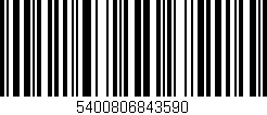 Código de barras (EAN, GTIN, SKU, ISBN): '5400806843590'