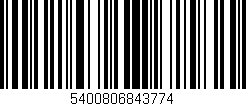 Código de barras (EAN, GTIN, SKU, ISBN): '5400806843774'