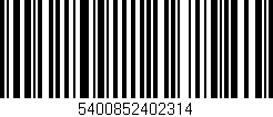 Código de barras (EAN, GTIN, SKU, ISBN): '5400852402314'