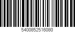 Código de barras (EAN, GTIN, SKU, ISBN): '5400852516080'