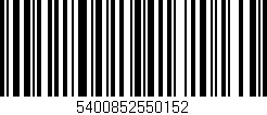 Código de barras (EAN, GTIN, SKU, ISBN): '5400852550152'