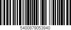 Código de barras (EAN, GTIN, SKU, ISBN): '5400879053940'