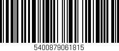 Código de barras (EAN, GTIN, SKU, ISBN): '5400879061815'