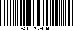 Código de barras (EAN, GTIN, SKU, ISBN): '5400879250349'