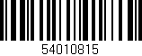 Código de barras (EAN, GTIN, SKU, ISBN): '54010815'