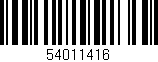 Código de barras (EAN, GTIN, SKU, ISBN): '54011416'