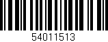 Código de barras (EAN, GTIN, SKU, ISBN): '54011513'