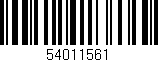 Código de barras (EAN, GTIN, SKU, ISBN): '54011561'