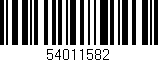 Código de barras (EAN, GTIN, SKU, ISBN): '54011582'