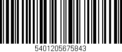 Código de barras (EAN, GTIN, SKU, ISBN): '5401205675843'