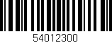 Código de barras (EAN, GTIN, SKU, ISBN): '54012300'