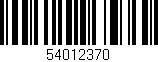 Código de barras (EAN, GTIN, SKU, ISBN): '54012370'