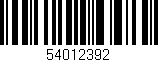 Código de barras (EAN, GTIN, SKU, ISBN): '54012392'