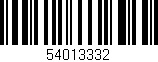 Código de barras (EAN, GTIN, SKU, ISBN): '54013332'