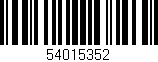 Código de barras (EAN, GTIN, SKU, ISBN): '54015352'