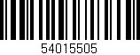 Código de barras (EAN, GTIN, SKU, ISBN): '54015505'