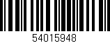 Código de barras (EAN, GTIN, SKU, ISBN): '54015948'
