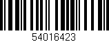 Código de barras (EAN, GTIN, SKU, ISBN): '54016423'