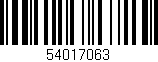 Código de barras (EAN, GTIN, SKU, ISBN): '54017063'