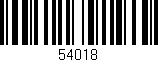 Código de barras (EAN, GTIN, SKU, ISBN): '54018'