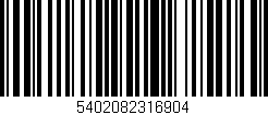 Código de barras (EAN, GTIN, SKU, ISBN): '5402082316904'