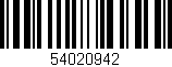 Código de barras (EAN, GTIN, SKU, ISBN): '54020942'