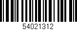 Código de barras (EAN, GTIN, SKU, ISBN): '54021312'