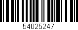 Código de barras (EAN, GTIN, SKU, ISBN): '54025247'