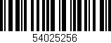 Código de barras (EAN, GTIN, SKU, ISBN): '54025256'
