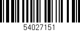 Código de barras (EAN, GTIN, SKU, ISBN): '54027151'