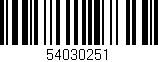 Código de barras (EAN, GTIN, SKU, ISBN): '54030251'