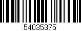 Código de barras (EAN, GTIN, SKU, ISBN): '54035375'