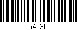 Código de barras (EAN, GTIN, SKU, ISBN): '54036'