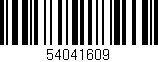 Código de barras (EAN, GTIN, SKU, ISBN): '54041609'