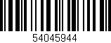 Código de barras (EAN, GTIN, SKU, ISBN): '54045944'