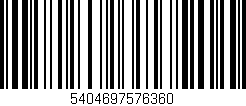 Código de barras (EAN, GTIN, SKU, ISBN): '5404697576360'