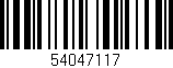 Código de barras (EAN, GTIN, SKU, ISBN): '54047117'