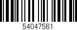 Código de barras (EAN, GTIN, SKU, ISBN): '54047561'