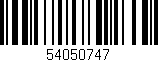 Código de barras (EAN, GTIN, SKU, ISBN): '54050747'
