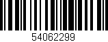 Código de barras (EAN, GTIN, SKU, ISBN): '54062299'