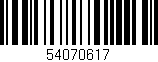 Código de barras (EAN, GTIN, SKU, ISBN): '54070617'